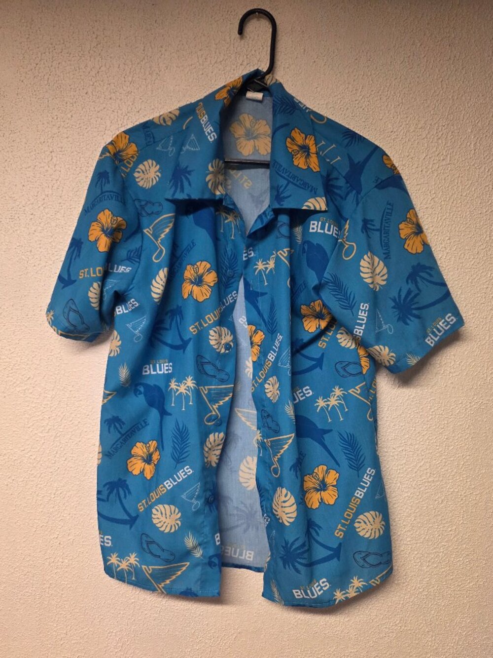 Mens Shirt NHL St. Louis Blues Margaritaville Button-Down Shirt Size Small